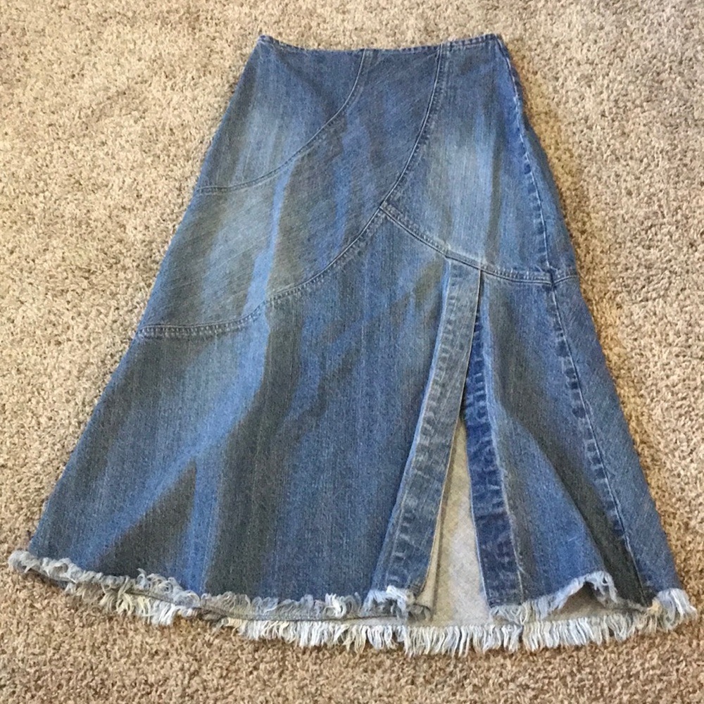 Women’s jean skirt tea length